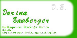 dorina bamberger business card